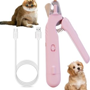 2-in-1 Dog Nail Grinder & Nail Clippers Upgraded, Professional Electric Rechargeable Pet Nail Trimmer Painless Claw Grooming, Smoothing, Silent and Fast - for Small, Medium, Large Dogs & Cats