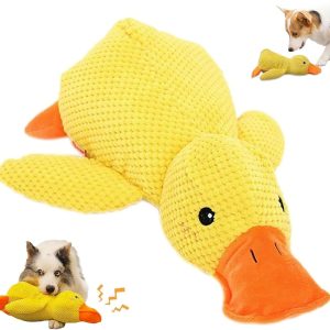 Calming Duck,  New Yellow Duck Dog Toy, The Ducks Calming Pillow, Dogs Ducks Toy with Quacking Sound for Indoor Dogs (Yellow)